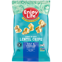 allergy friendly salt & vinegar lentil chips packaging