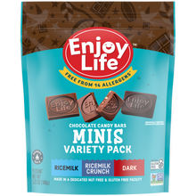 allergy friendly mini chocolate candy bars packaging