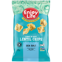 allergy friendly sea salt lentil chips packaging