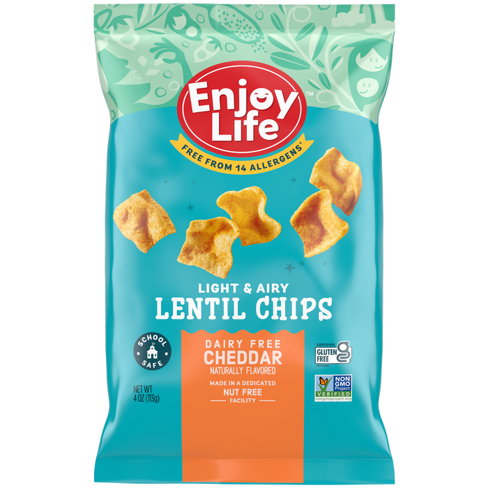 dairy free cheddar lentil chips