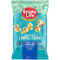 allergy friendly salt & vinegar lentil chips packaging