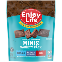 allergy friendly mini chocolate candy bars packaging
